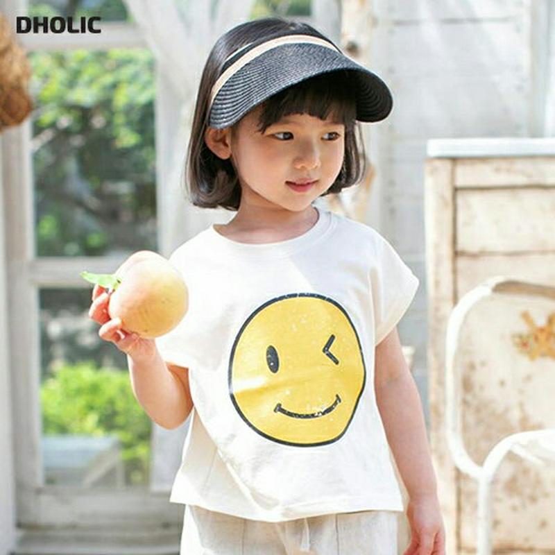 【新作10%OFF】ビッグスマイル半袖Tシャツ u03502・キッズ 【3~8才】【tops】【韓国 ファッション トップス T