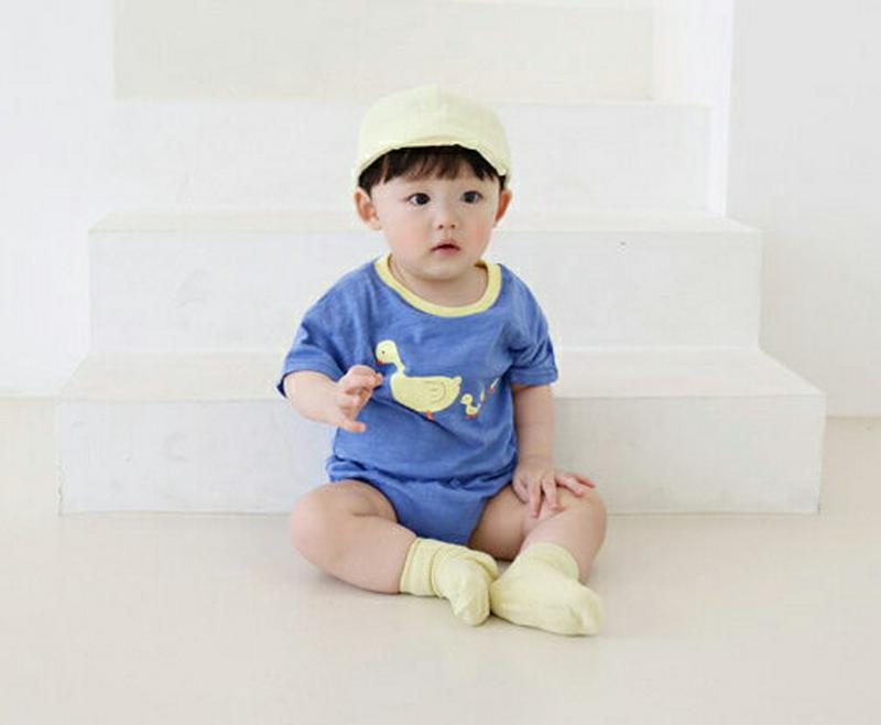 【新作10%OFF】duck半袖ボディスーツ p002848 キッズ 【0~2才】【bc】【韓国 ファッション ボディースーツ 