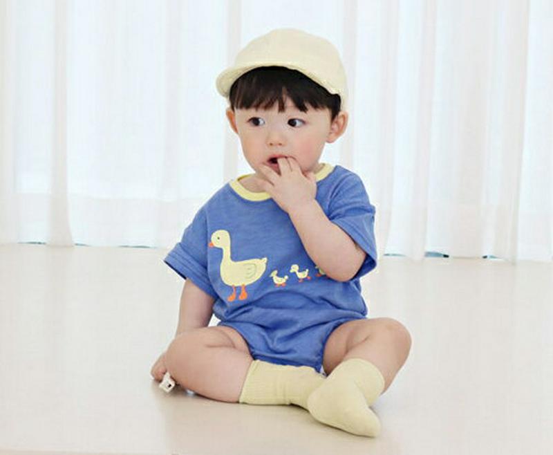 【新作10%OFF】duck半袖ボディスーツ p002848 キッズ 【0~2才】【bc】【韓国 ファッション ボディースーツ 