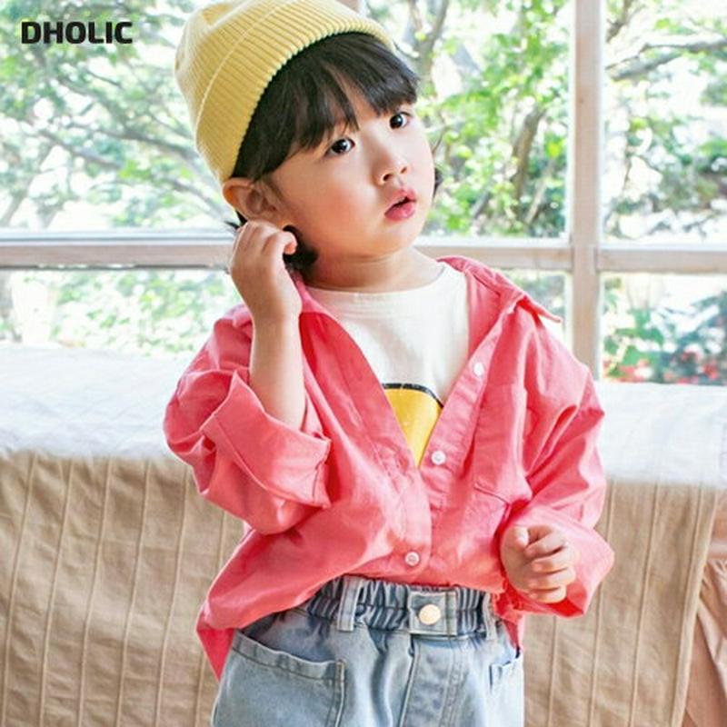 【新作10%OFF】ワンポケットシャツ u03534・キッズ 【3~8才】【bl】【韓国 ファッション トップス シャツ 長袖 