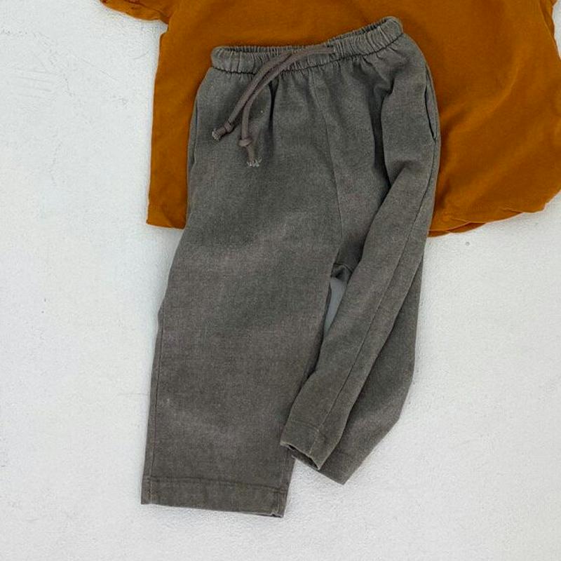 【新作10%OFF】バックレタリングパンツ u03643・キッズ 【3~8才】【pt】【韓国 ファッション ボトムス パンツ ロ