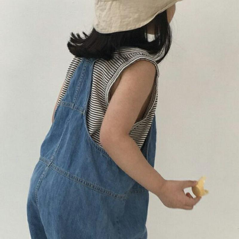 【新作10%OFF】レタリングボーダータンクトップ u03628・キッズ 【3~8才】【tops】【韓国 ファッション トップス