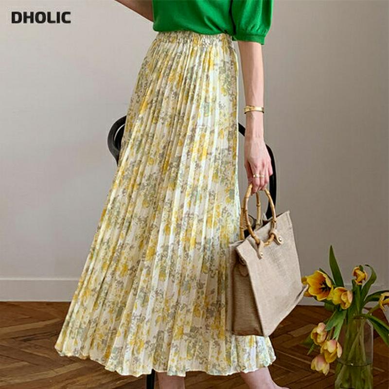 【新作10%OFF】パターンプリーツスカート・全3色・b60085 レディース【sk】【韓国 ファッション スカート ロング ロ