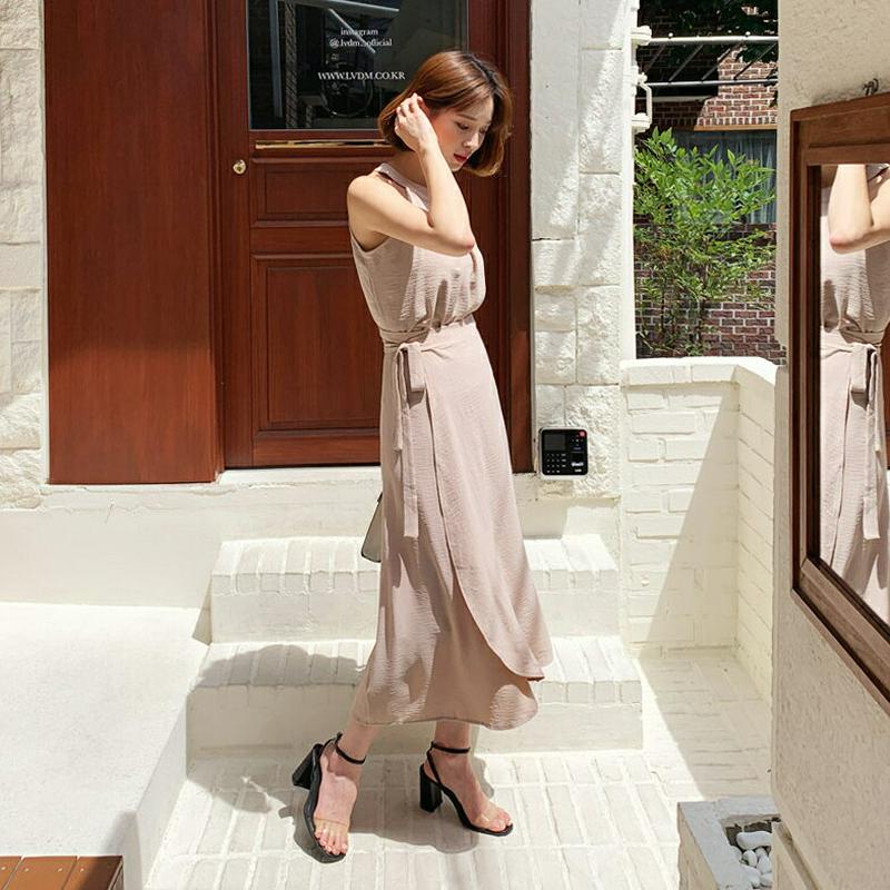 ≪人気商品再入荷≫タックスリーブレス&スカートSET・全4色・t60077 レディース【ops】 韓国 ファッション セットアップ トップス スリーブレス ノースリーブ アメリカンスリーブ タック スカート ロングスカート 単色 シンプル Aライン 無地 setup 春 夏