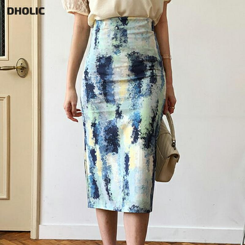 【新作10%OFF】Hラインウォーターカラースカート・全3色・b60082 レディース【sk】【韓国 ファッション スカート ミ