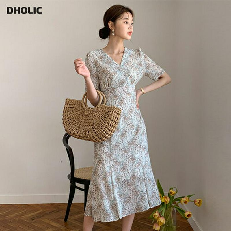 【新作10%OFF】花柄カシュクールワンピース・全2色・t60074 レディース【ops】【韓国 ファッション ワンピース ロン