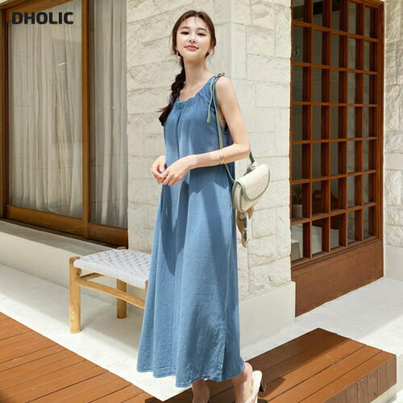 【新作10%OFF】ギャザースリーブレスワンピース・全2色・b60071 レディース【ops】【韓国 ファッション ワンピース 