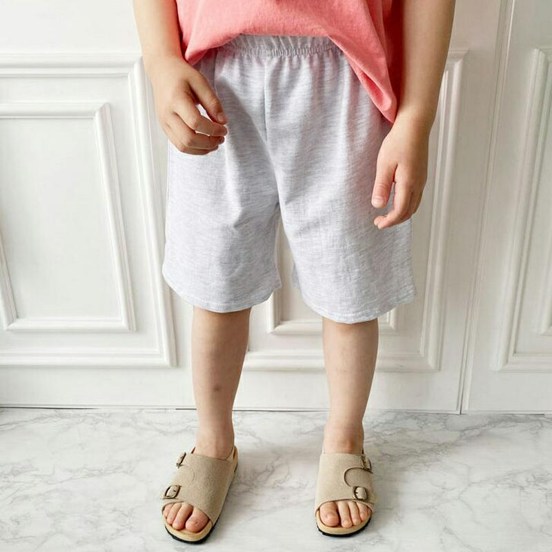 ハーフコットンパンツ・p003631 キッズ【3~8才】【pt】【ハーフパンツ 半ズボン ズボン パンツ コットン 綿 単色 無地 シンプル カジュアル ラフ 女の子 男の子 春 夏 韓国 韓国子供服 子供 こども 子供服 こども服】【KIDS】