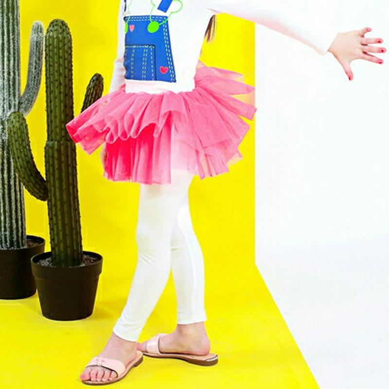 チュールスカートスイムレギンス・ キッズ【3~8才】【bw】【水着 スイムウェア ビーチウェア スイムレギンス レギンス 単色 シンプル チュールスカート 女の子 夏 韓国 韓国子供服 子供 こども 子供服 こども服】【KIDS】