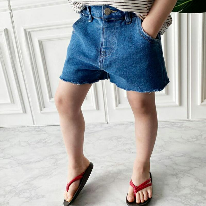 【新作10%OFF】カットヘムデニムショートパンツ・p002943 キッズ【3~8才】【pt】【デニム ショートパンツ ショーパ