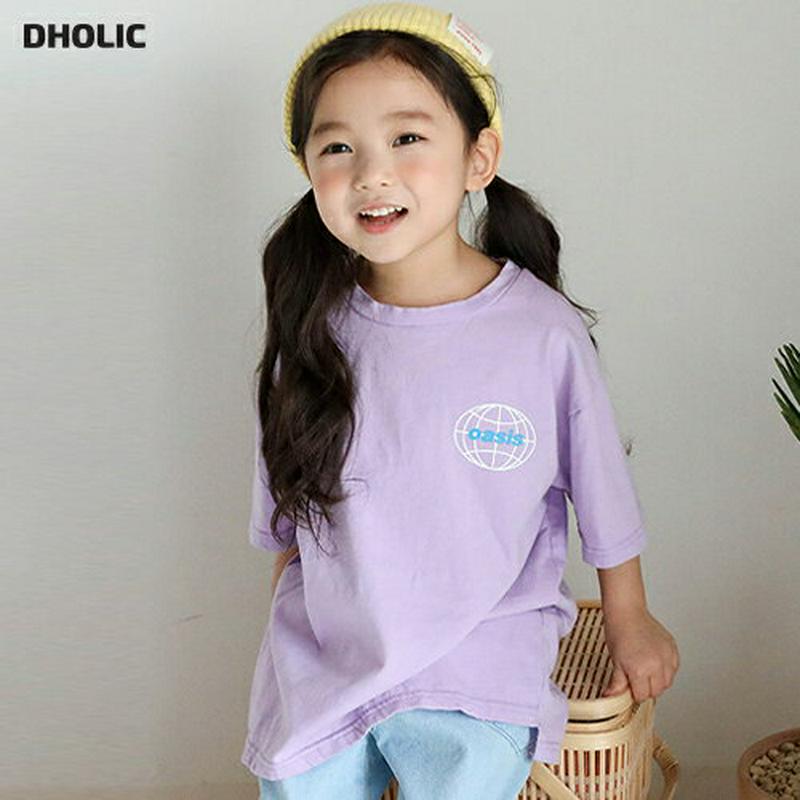【新作10%OFF】配色ロゴTシャツ・u03132 キッズ【3~8才】【tops】【トップス Tシャツ 半袖 ハーフスリーブ ロ