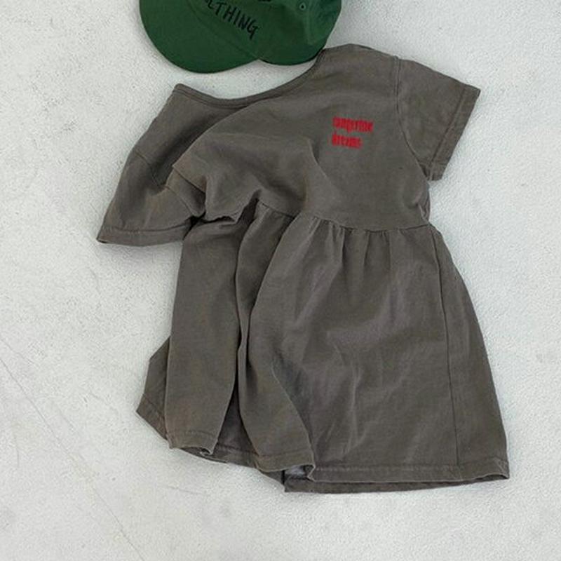 【新作10%OFF】英字ワイドネックワンピース・u03646 キッズ【3~8才】【ops】【ワンピース ロング ロングワンピース