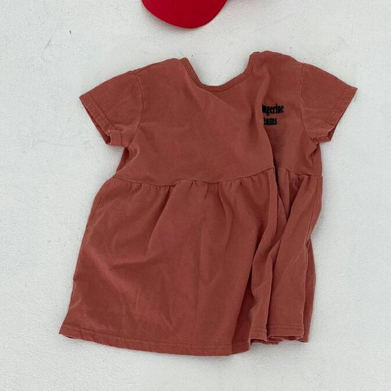 【新作10%OFF】英字ワイドネックワンピース・u03646 キッズ【3~8才】【ops】【ワンピース ロング ロングワンピース