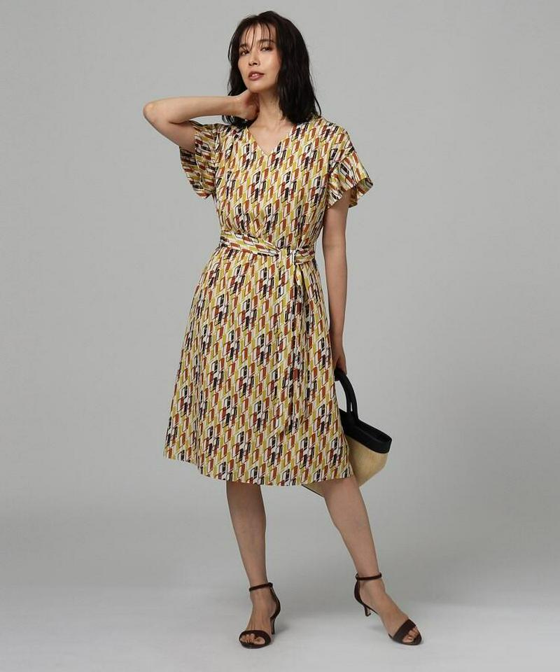 【洗える】Rattiグラフィックプリントワンピース