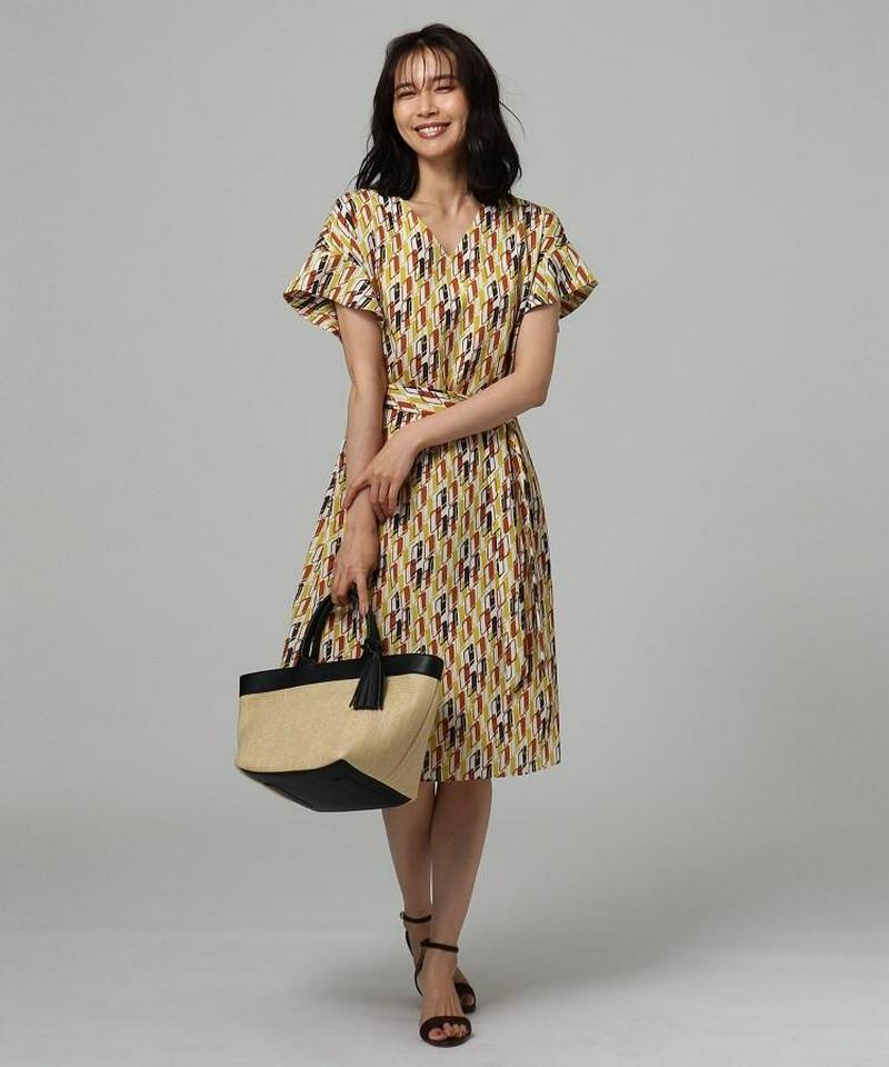 【洗える】Rattiグラフィックプリントワンピース