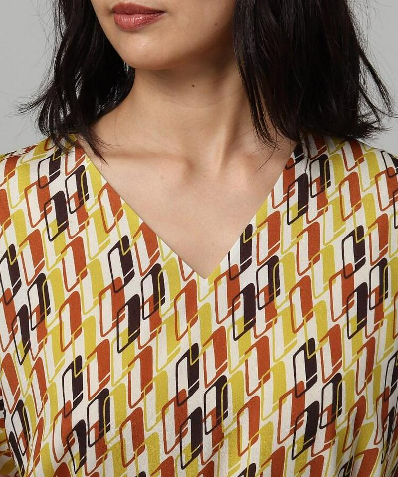 【洗える】Rattiグラフィックプリントワンピース