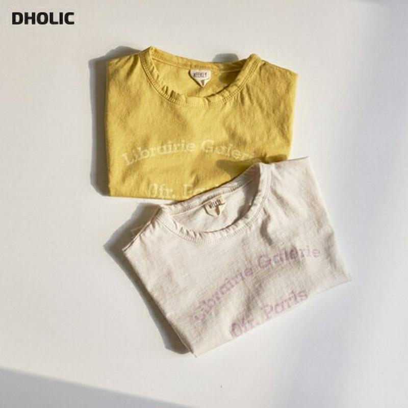 英字プリントコットンTシャツ u03727・キッズ 【3~8才】【tops】【韓国 ファッション トップス Tシャツ カットソー
