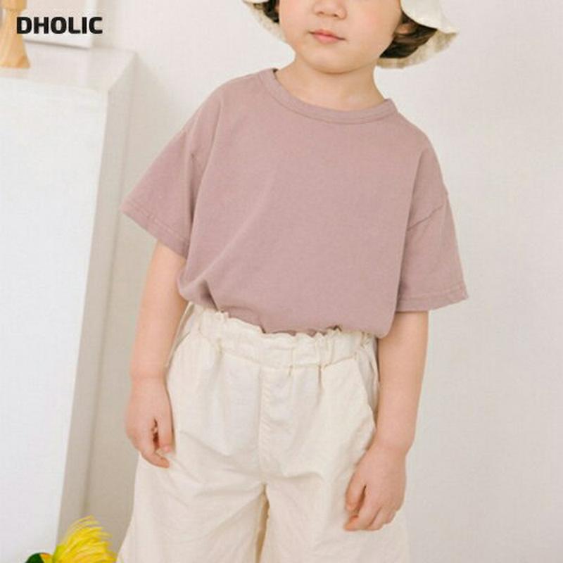 3COLORS半袖Tシャツ u03729・キッズ 【3~8才】【tops】【韓国 ファッション トップス Tシャツ カットソー 