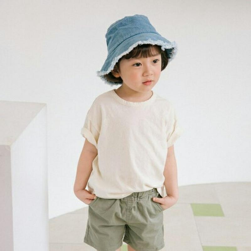 3COLORS半袖Tシャツ u03729・キッズ 【3~8才】【tops】【韓国 ファッション トップス Tシャツ カットソー 