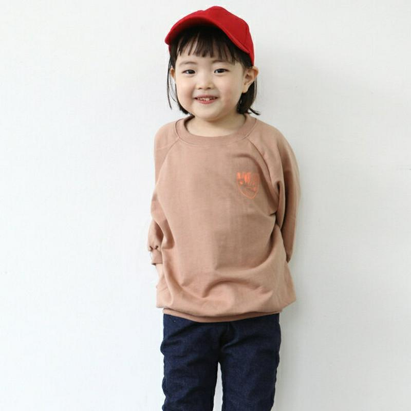 ドローイングラグランスウェット p002605・キッズ 【3~8才】【tops】【韓国 ファッション トップス スウェット トレーナー カットソー 長袖 ルーズ ゆったり コットン100 ロゴ レタリング 英字 女の子 男の子 子供服 小学生 ジュニア 春 秋】【KIDS】