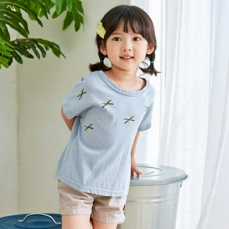 カラフルポイントTシャツ u03627・キッズ 【3~8才】【tops】【韓国 ファッション トップス Tシャツ カットソー 半