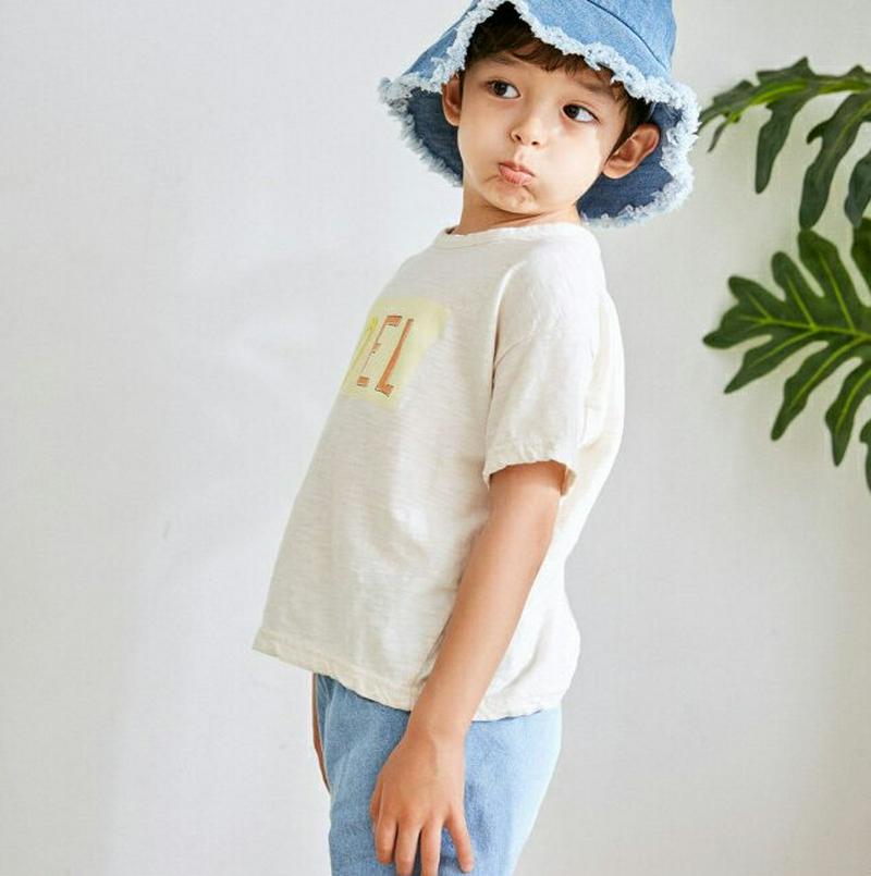 カラフルレタリングスラブTシャツ u03610・キッズ 【3~8才】【tops】【韓国 ファッション トップス Tシャツ カット