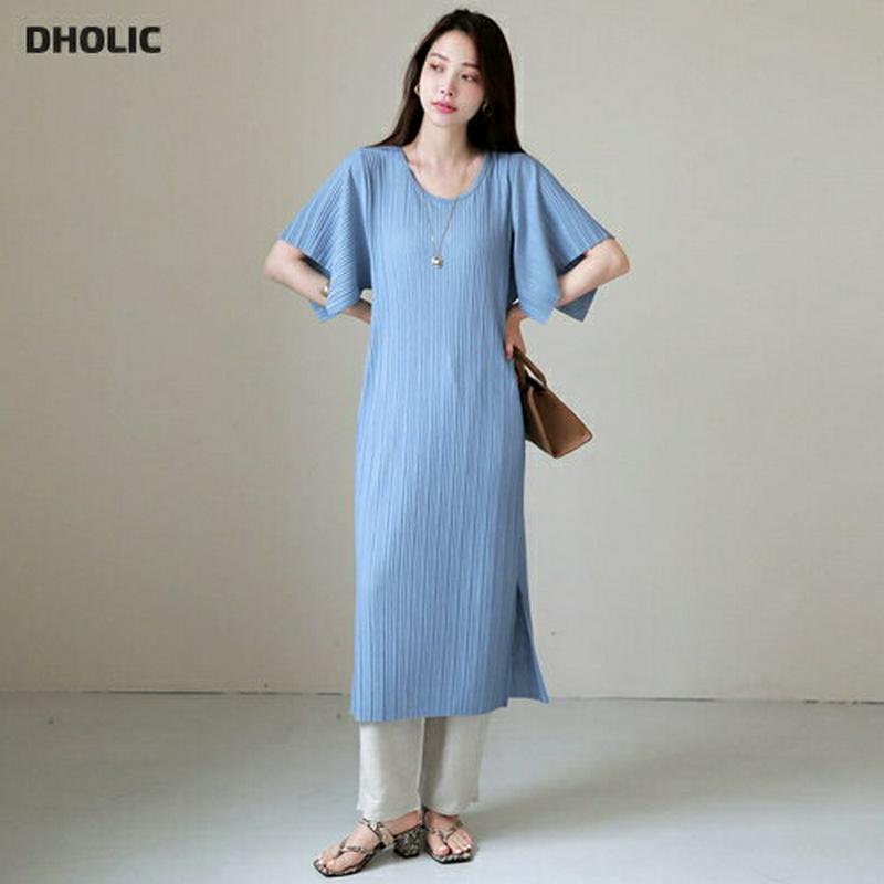 ラウンドプリーツワンピース・全3色・b62861 レディース【ops】【韓国 ファッション ワンピース ロング ロングワンピース