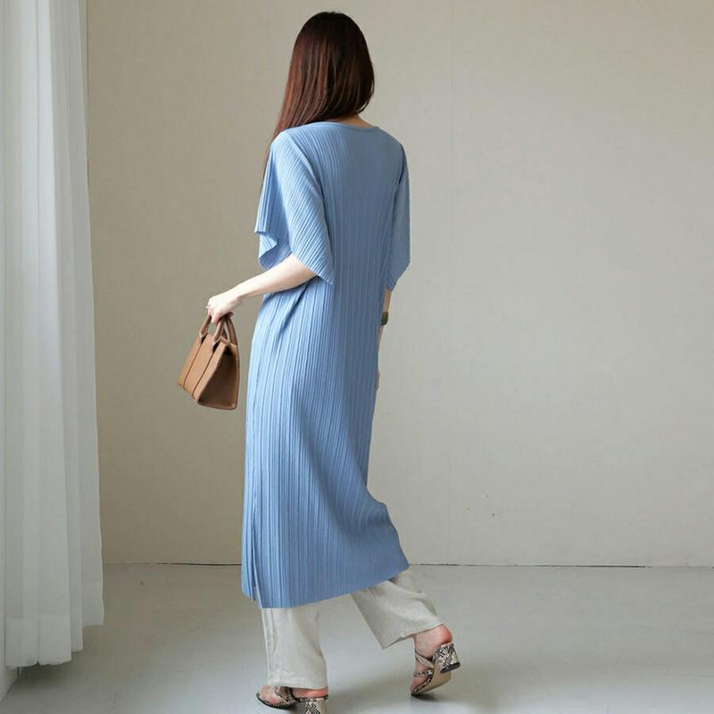 ラウンドプリーツワンピース・全3色・b62861 レディース【ops】【韓国 ファッション ワンピース ロング ロングワンピース