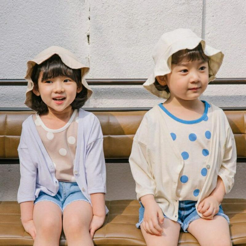 リネンブレンドカーディガン u03721・キッズ 【3~8才】【cd】【韓国 ファッション カーディガン カーデ 長袖 透ける 
