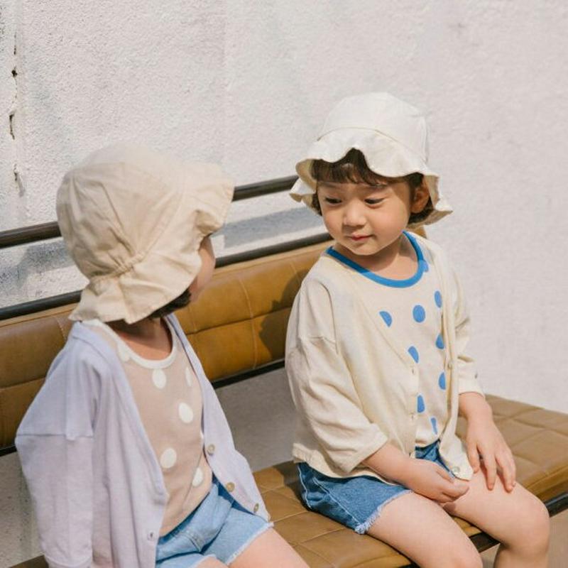 リネンブレンドカーディガン u03721・キッズ 【3~8才】【cd】【韓国 ファッション カーディガン カーデ 長袖 透ける 