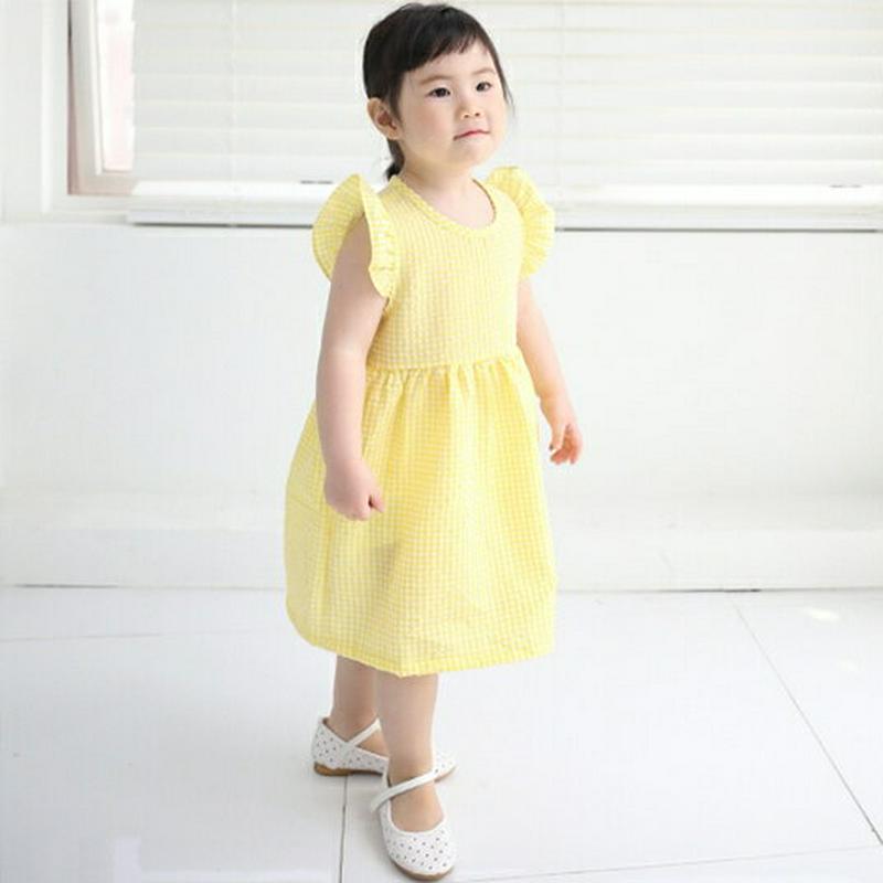 フレアスリーブチェックワンピース p002573・キッズ 【3~8才】【ops】【韓国 ファッション ワンピース ロング 膝下 ノースリーブ スリーブレス フレア Aライン ゆったり ルーズ ギンガムチェック 女の子 子供 子供服 小学生 ジュニア 夏】【KIDS】