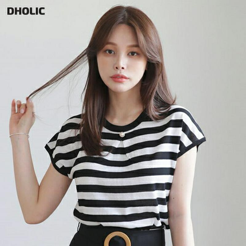 2TYPEパールポイントニット・全4色・b62855 レディース【tops】【韓国 ファッション トップス ニット ニットトップ