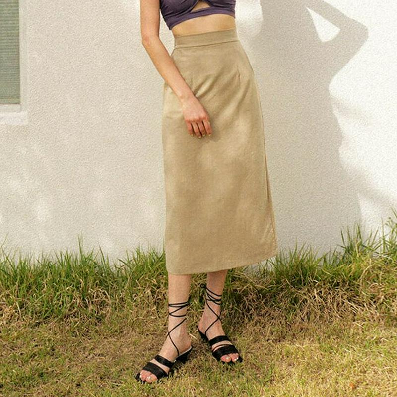 バックスリットスカート・全3色・b43938 レディース【bw】【sk】【bw-2020 韓国 ファッション スカート ロングス