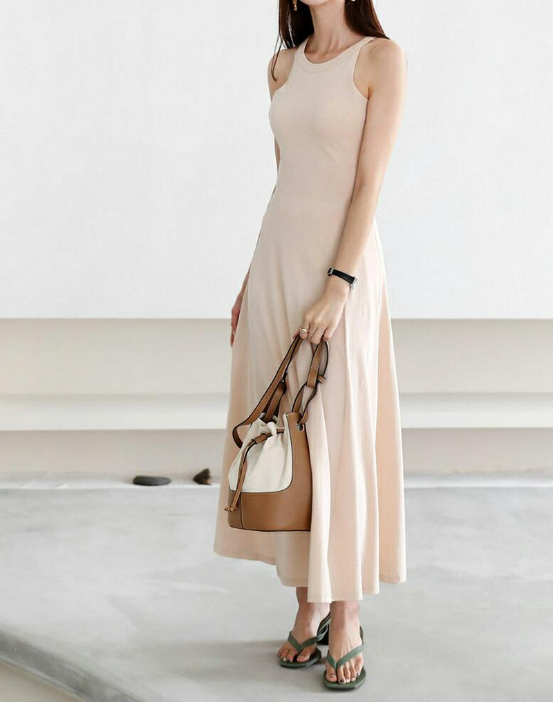 アメリカンスリーブワンピース・全4色・t56393 レディース【ops】【韓国 ファッション ワンピース ロング ロングワンピー