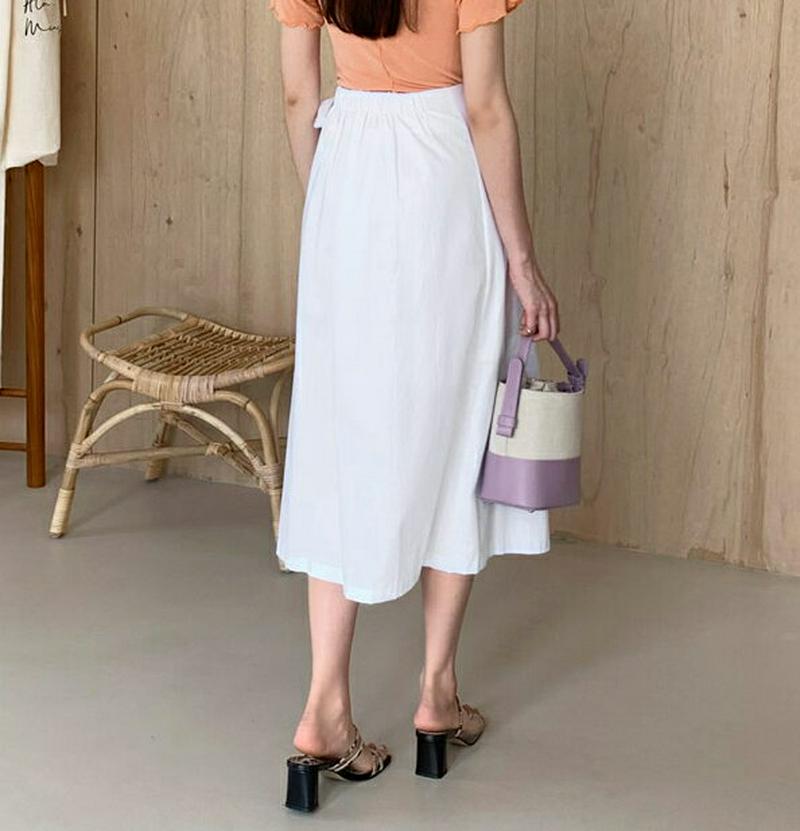 パンチングラップスカート・全3色・b56362 レディース【sk】【韓国 ファッション スカート ミディ丈 ミディスカート パン