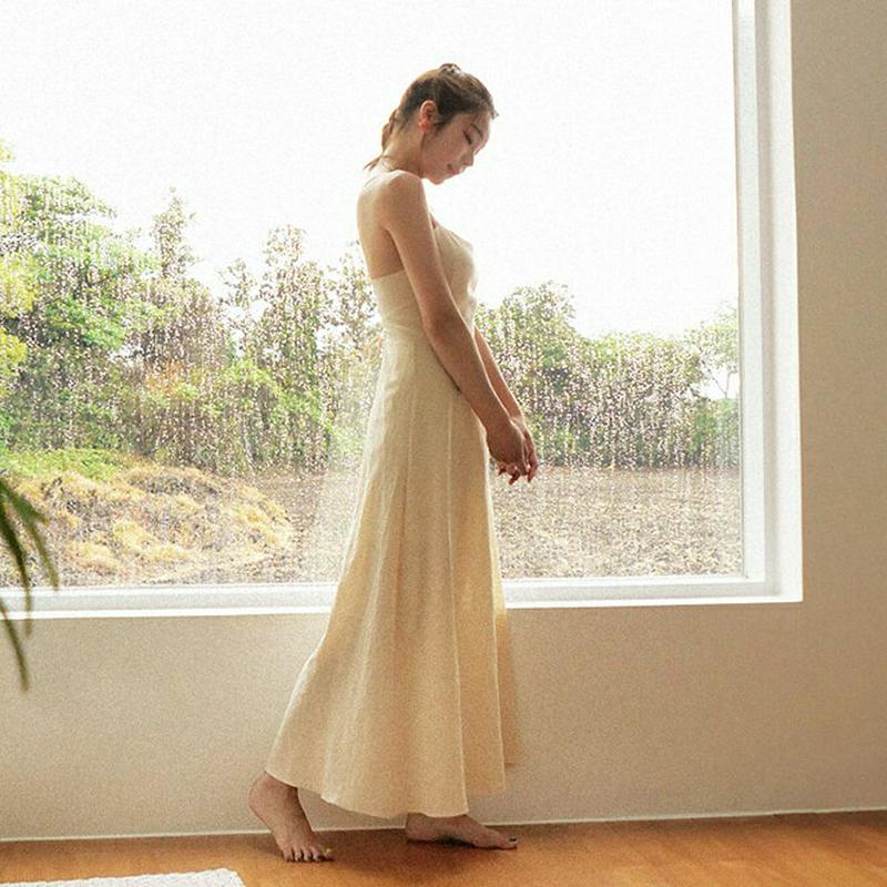 【10%OFF】フリルバックレースアップワンピース・全5色・e44024 レディース【ops】 bw bw-2020 韓国ファッション ワンピース ロングワンピース スリーブレス ノースリーブ フリル ユニーク リゾート 可愛い かわいい 夏 kw