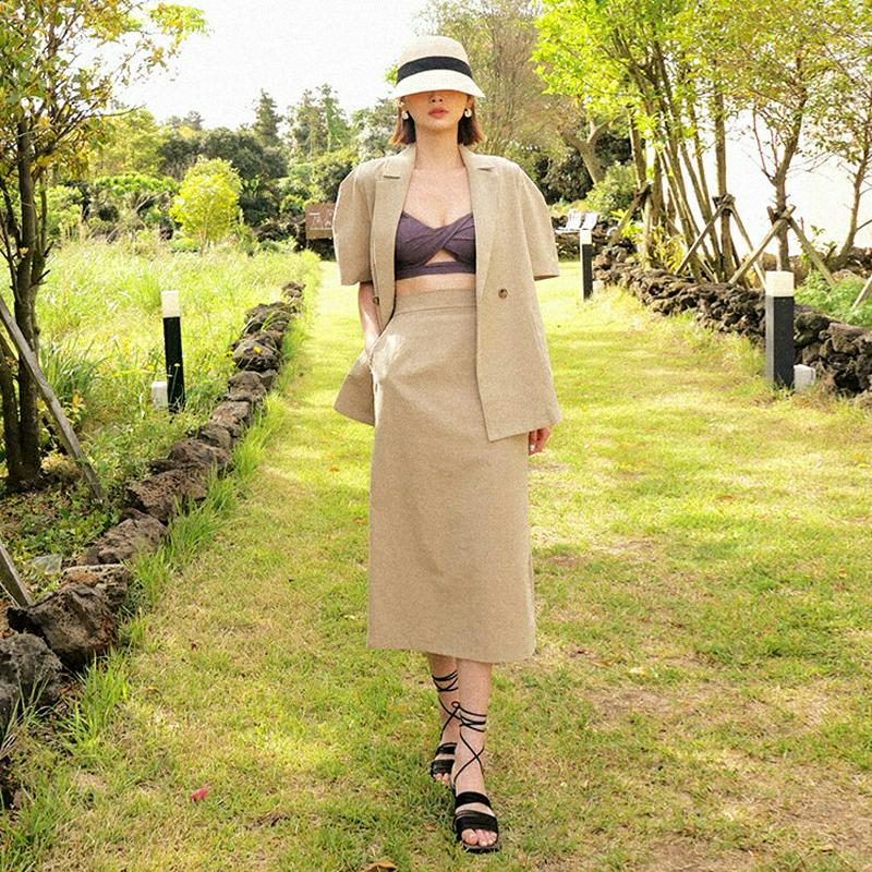 【送料無料】バックスリットジャケット&スカートSET・全3色・b43937 レディース【bw】【bw-2020 韓国 ファッショ