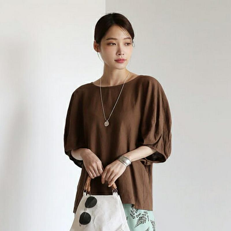 【新作10%OFF】ドルマンスリーブブラウス・全3色・b62836 レディース【bl】【韓国 ファッション トップス ブラウス 