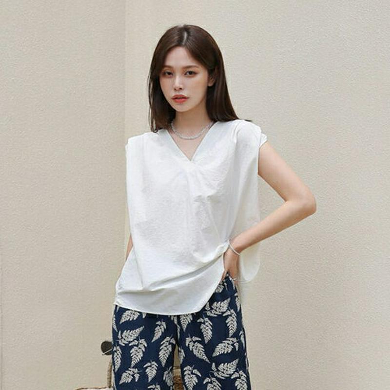 【新作10%OFF】タックショルダーブラウス・全3色・t62838 レディース【bl】【韓国 ファッション トップス ブラウス 