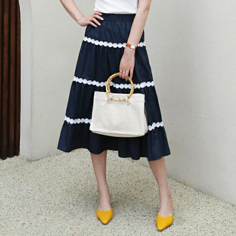 【新作10%OFF】サークルレースティアードスカート・全2色・62904 レディース【sk】【韓国 ファッション スカート ロン