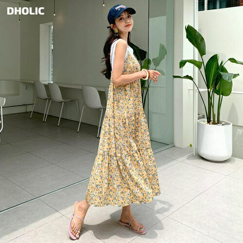 【新作10%OFF】フローラルキャミワンピース・全3色・t60119 レディース【ops】【韓国 ファッション ワンピース ロン