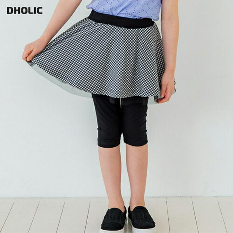 【新作10%OFF】チェックチュールスカートレギンス・p003551 キッズ【3~8才】【pt】【スカートレギンス スカート レ