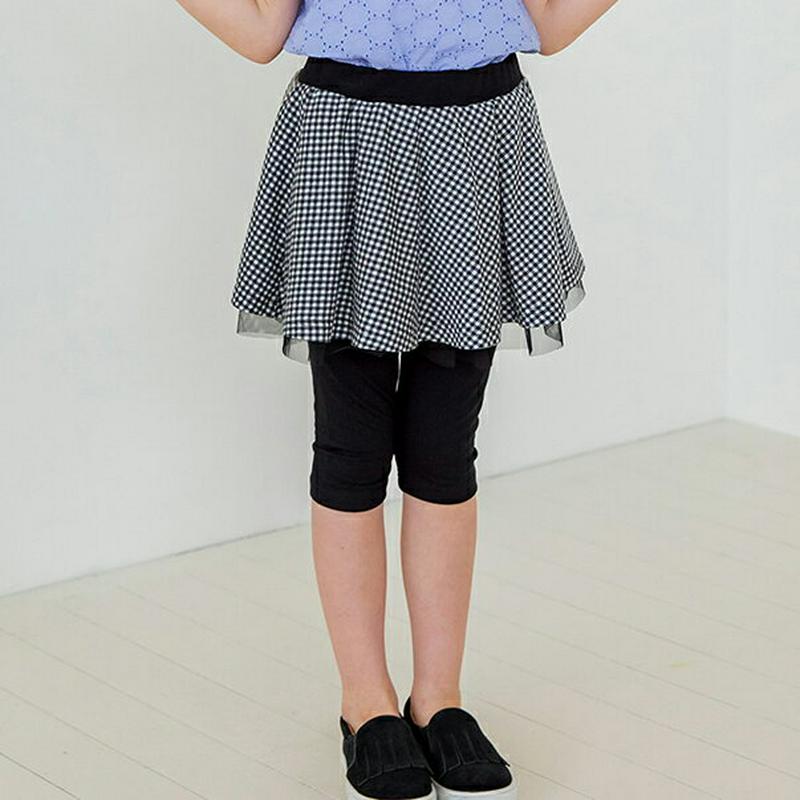 【新作10%OFF】チェックチュールスカートレギンス・p003551 キッズ【3~8才】【pt】【スカートレギンス スカート レ