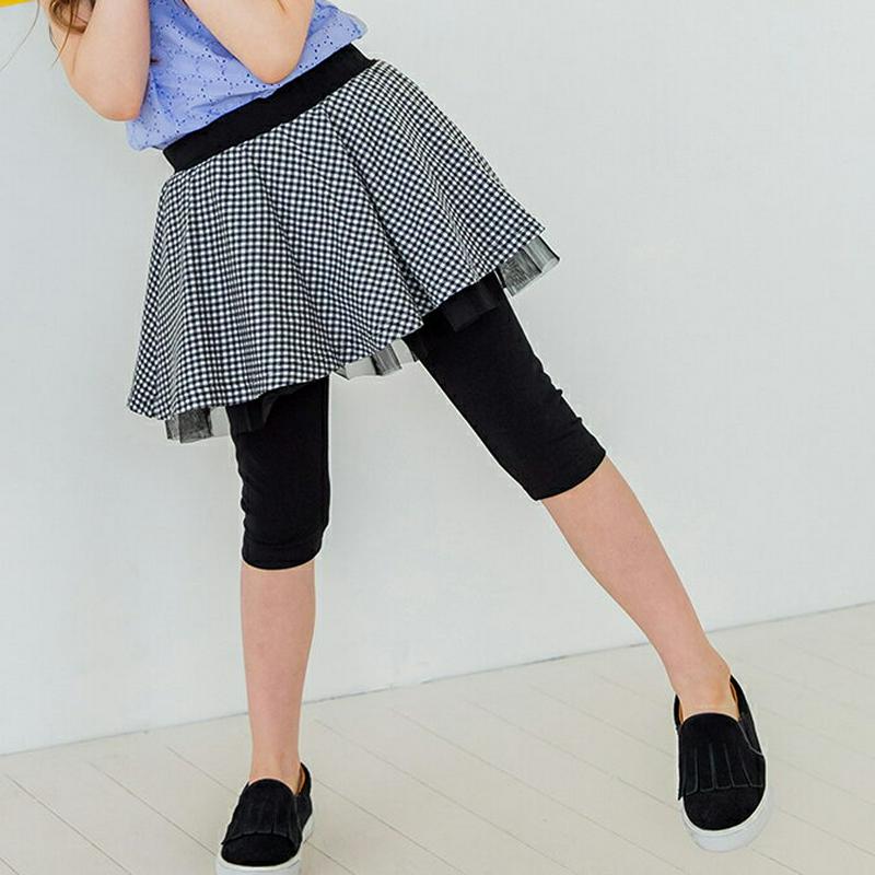 【新作10%OFF】チェックチュールスカートレギンス・p003551 キッズ【3~8才】【pt】【スカートレギンス スカート レ