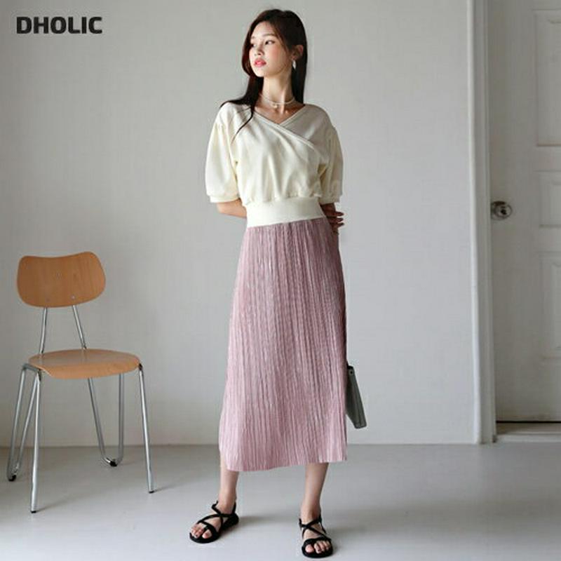 【新作10%OFF】カシュクールプリーツワンピース・全3色・b60120 レディース【ops】【韓国 ファッション ワンピース 