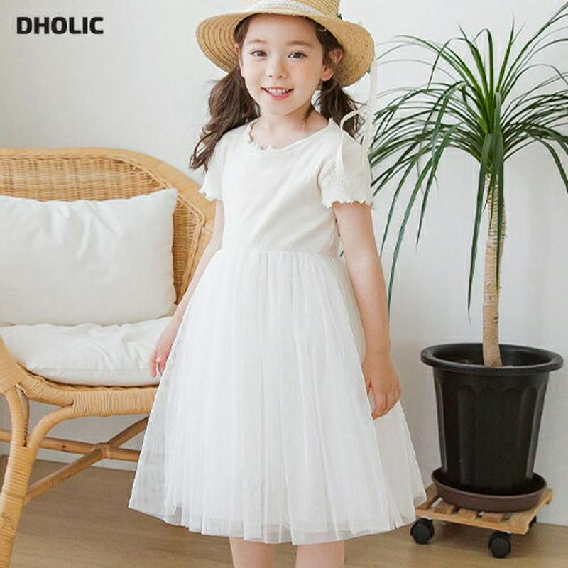 【新作10%OFF】ウェーブチュールワンピース(クリーム)・p003454 キッズ【3~8才】【ops】【ワンピース ミディ丈 