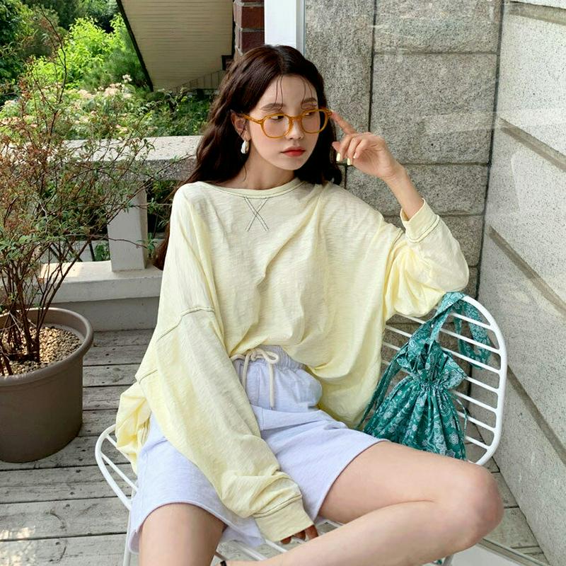 【新作10%OFF】VガゼットステッチTシャツ・全3色・t60108 レディース【tops】【韓国 ファッション トップス Tシ