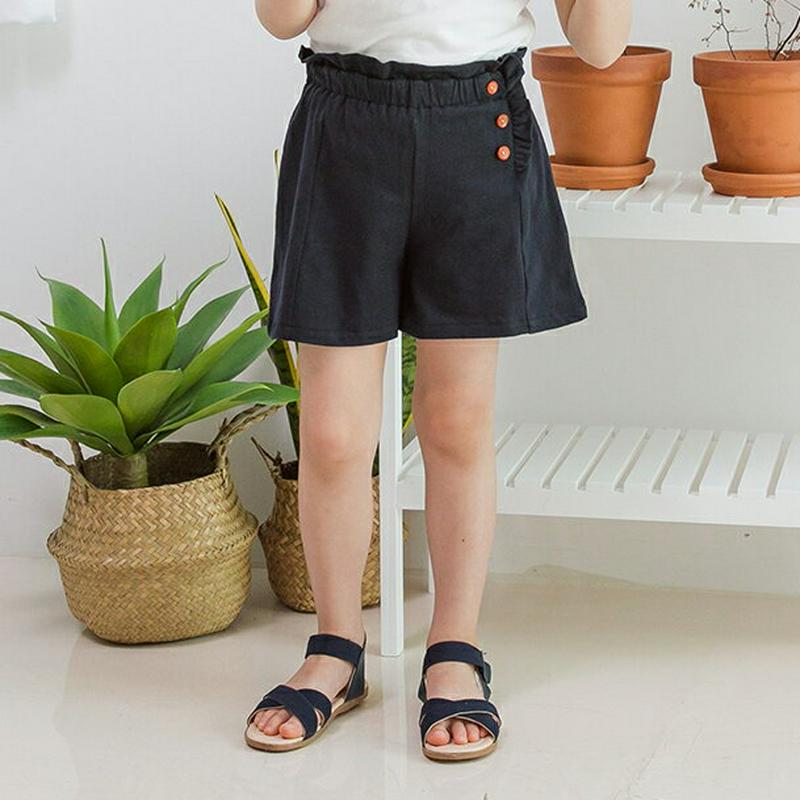 【新作10%OFF】フリルボタンラインショートパンツ・p003553 キッズ【3~8才】【pt】【ショートパンツ ショーパン 短