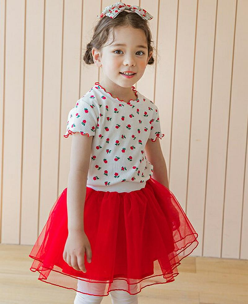 【新作10%OFF】チュチュスカートレギンス(レッド)・p003544 キッズ【3~8才】【pt】【スカートレギンス スカート 