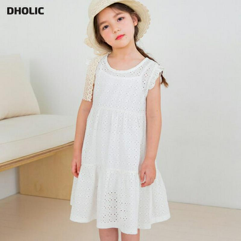 【新作10%OFF】パンチングワンピース(ホワイト)・p003471 キッズ【3~8才】【ops】【ワンピース ミディ丈 ミディ